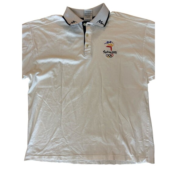Sydney 2000 Olympics Polo Shirt Men’s Large Official Licensed White Australia - Picture 1 of 9